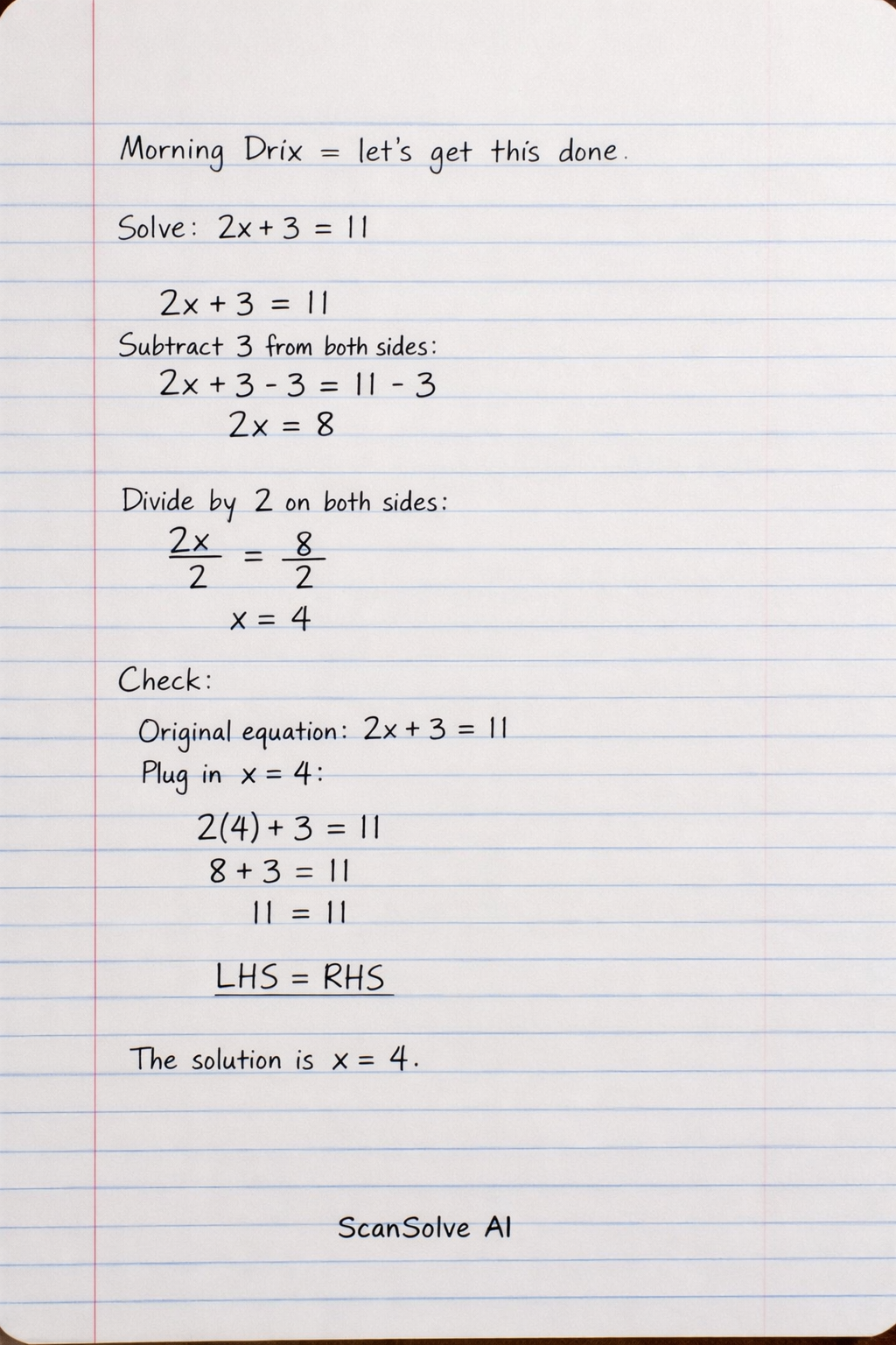 Handwritten step-by-step solution preview