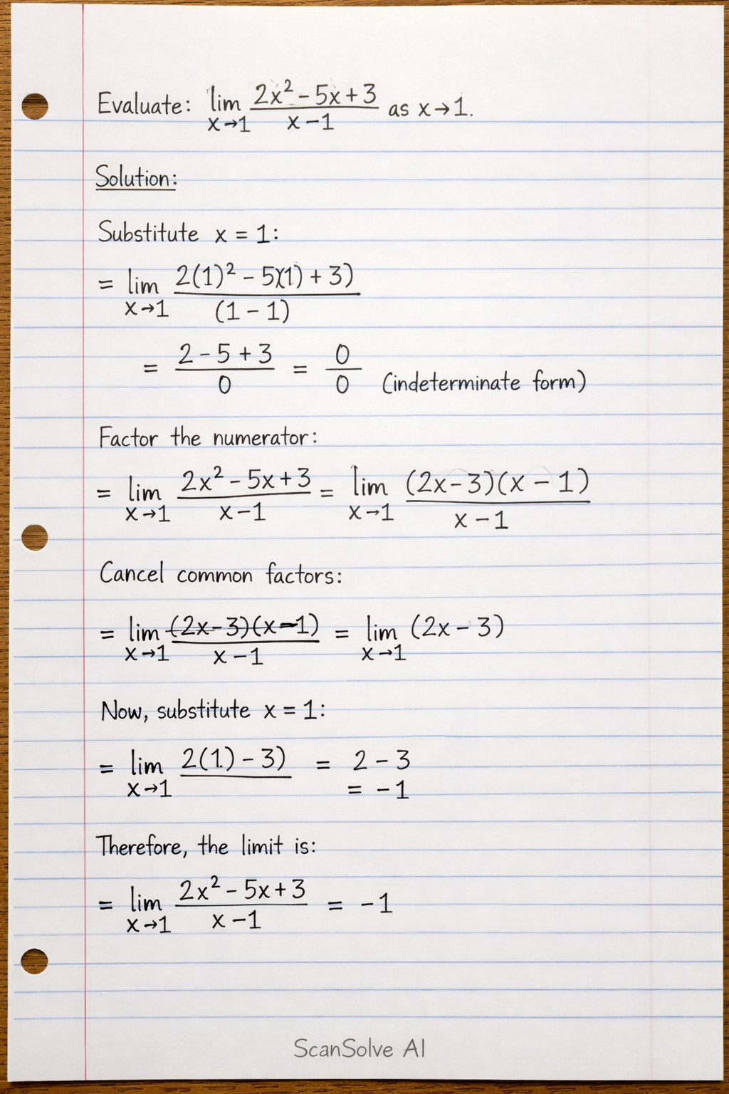 Handwritten step-by-step solution preview