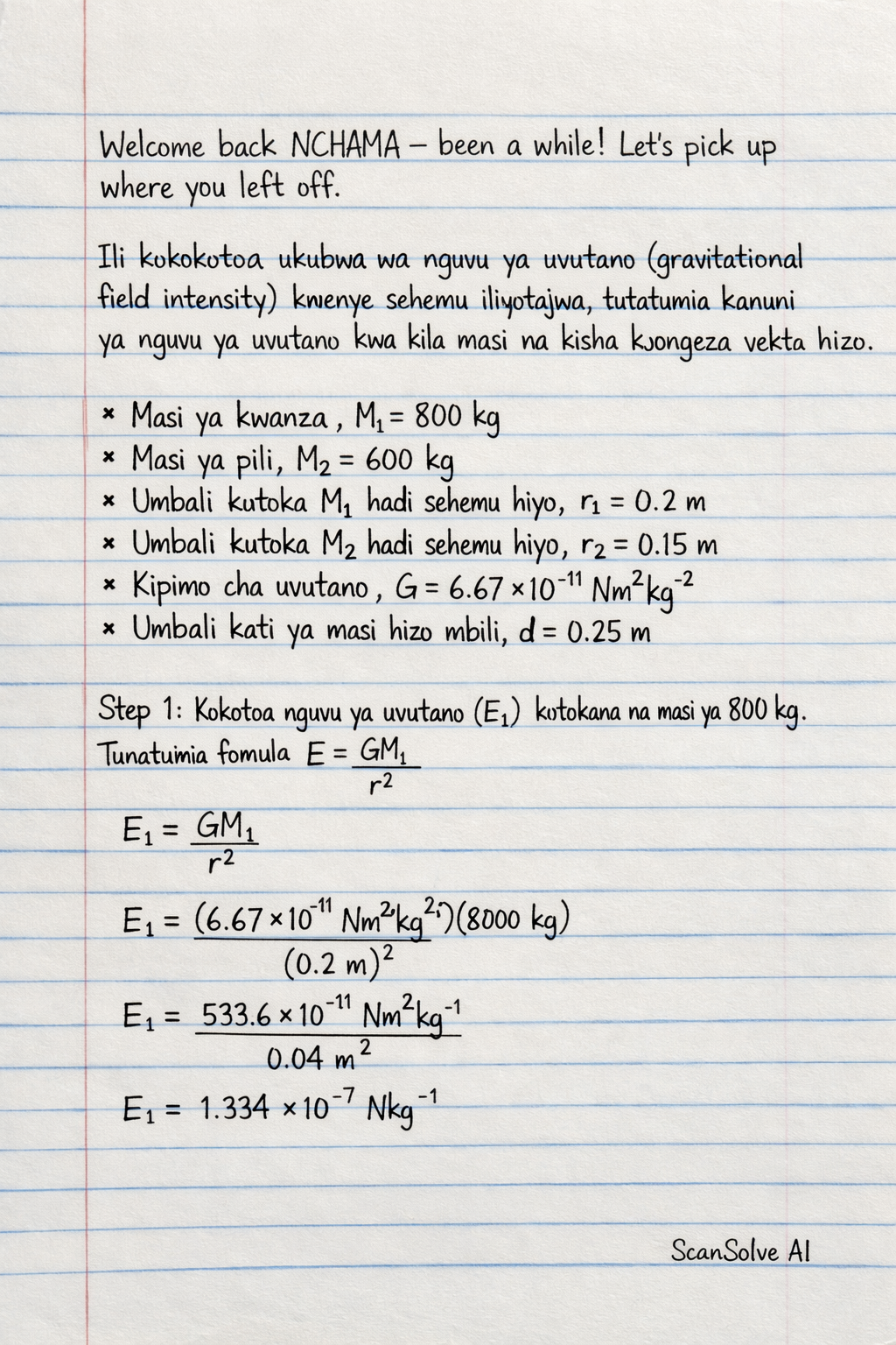 Handwritten step-by-step solution preview