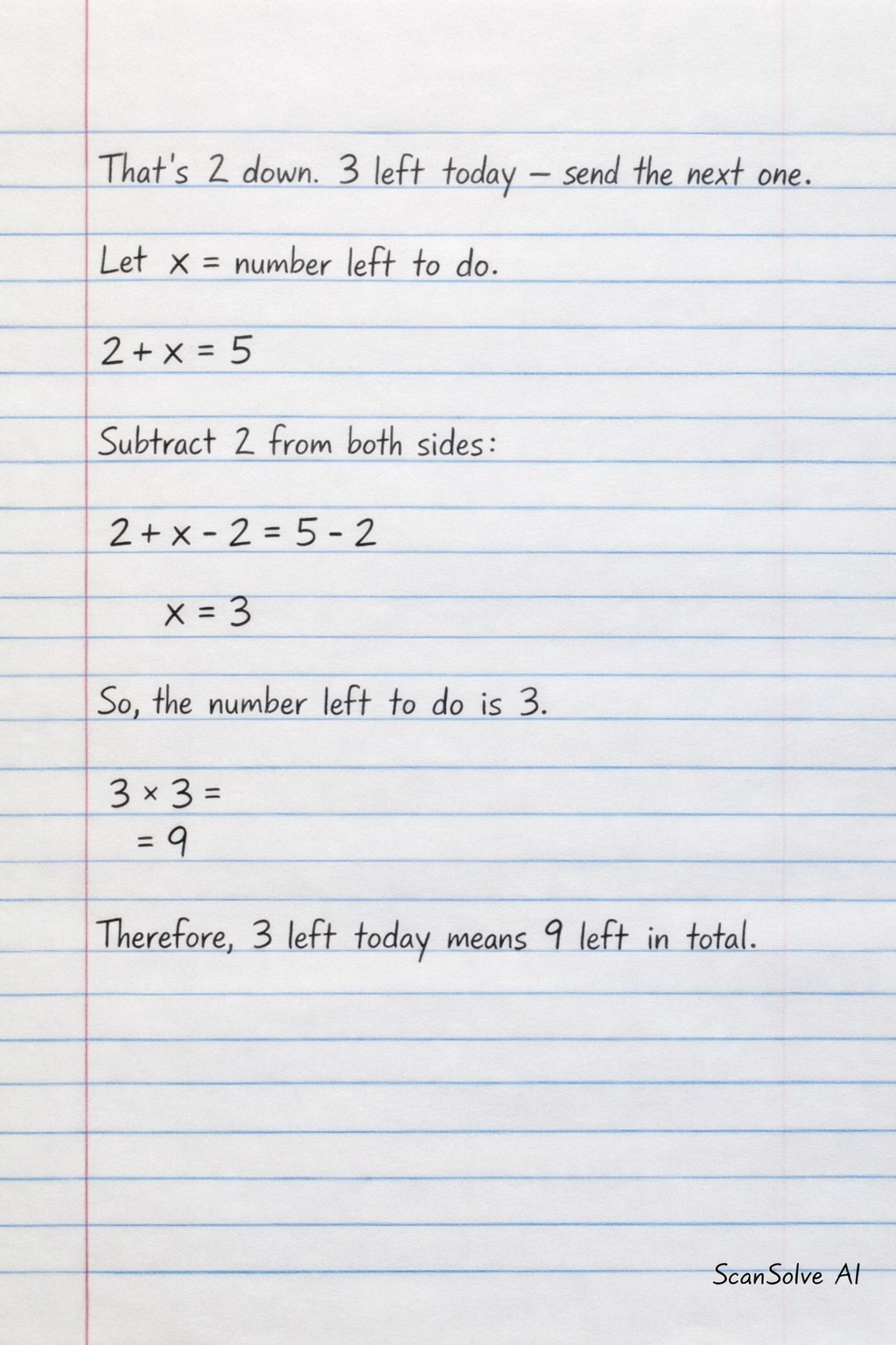Handwritten step-by-step solution preview