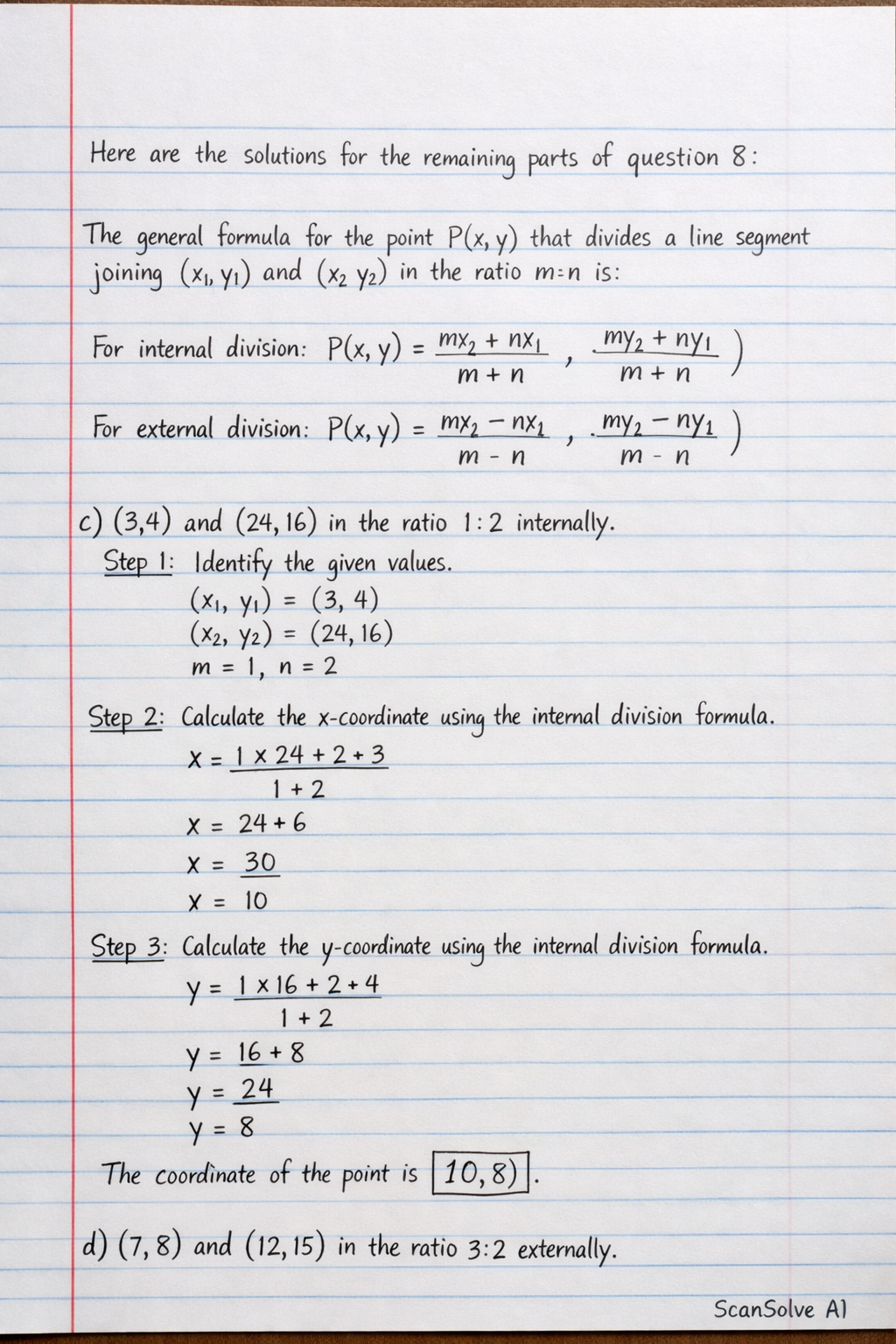 Handwritten step-by-step solution preview