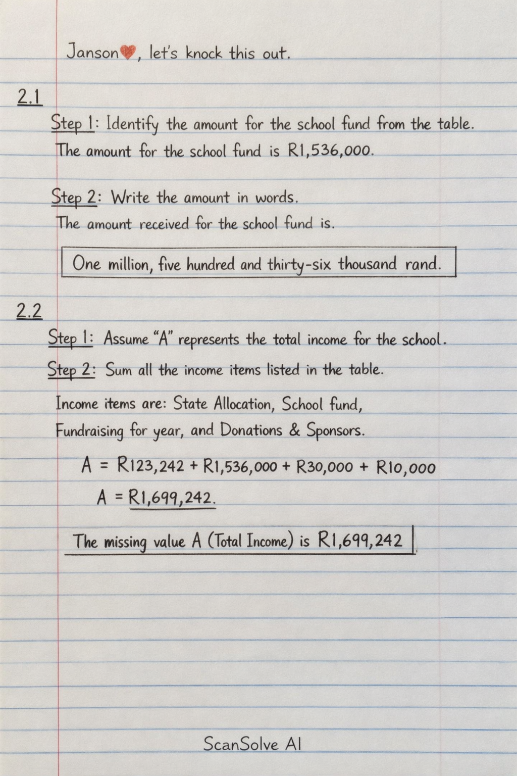 Handwritten step-by-step solution preview