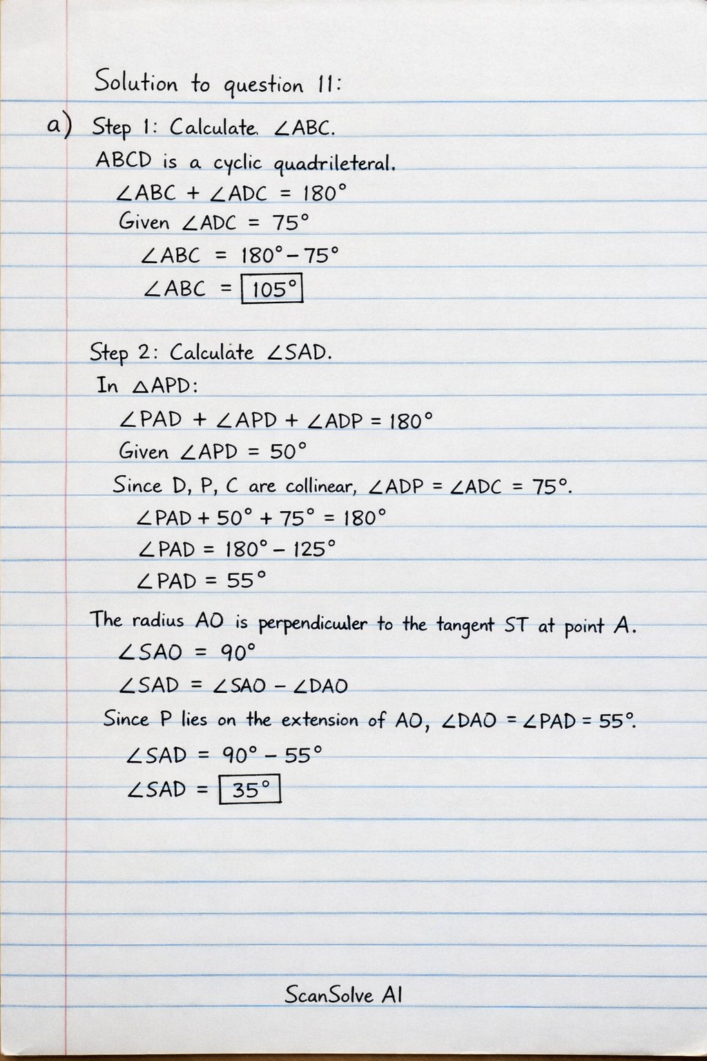 Handwritten step-by-step solution preview