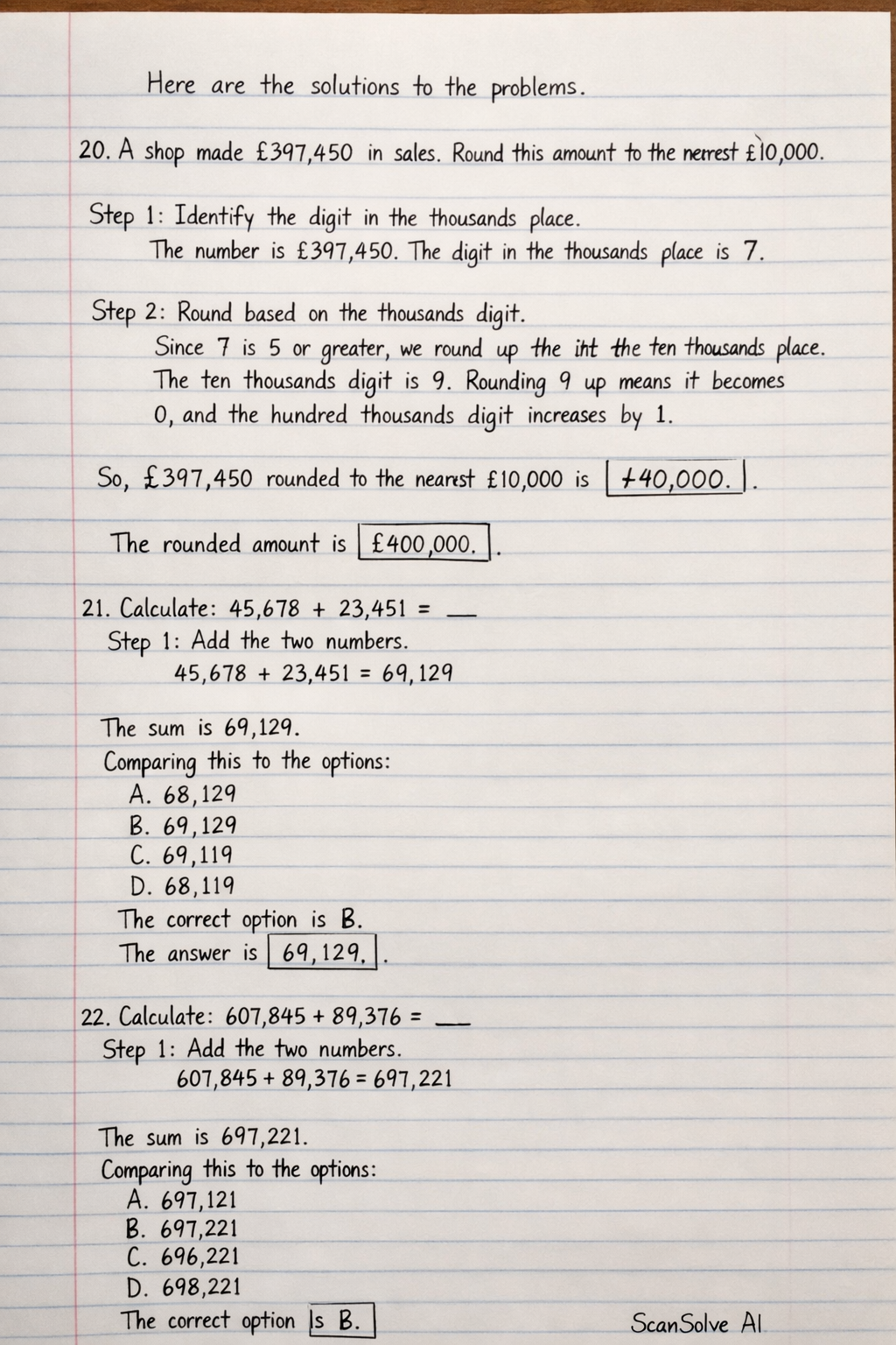 Handwritten step-by-step solution preview