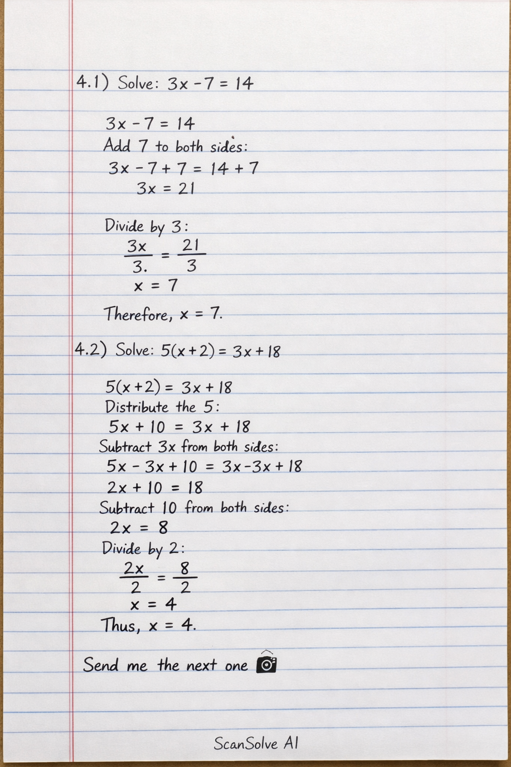 Handwritten step-by-step solution preview
