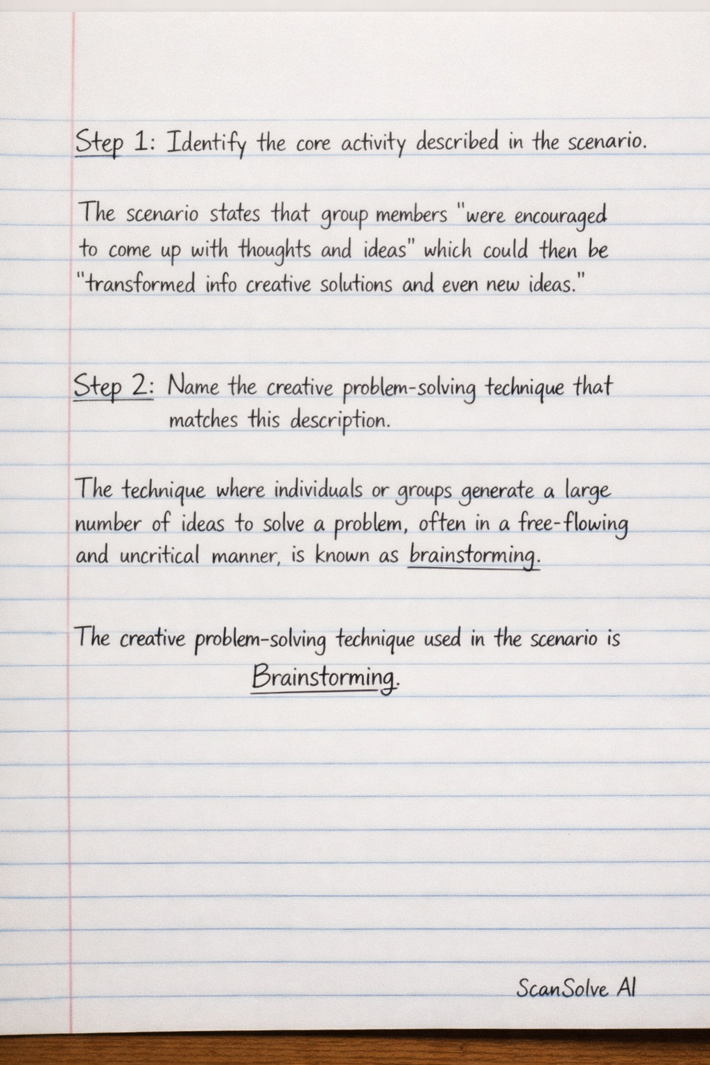 Handwritten step-by-step solution preview