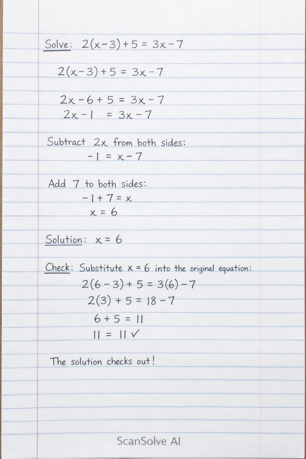 Handwritten step-by-step solution preview