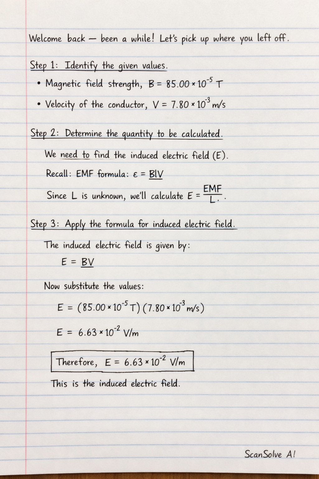 Handwritten step-by-step solution preview