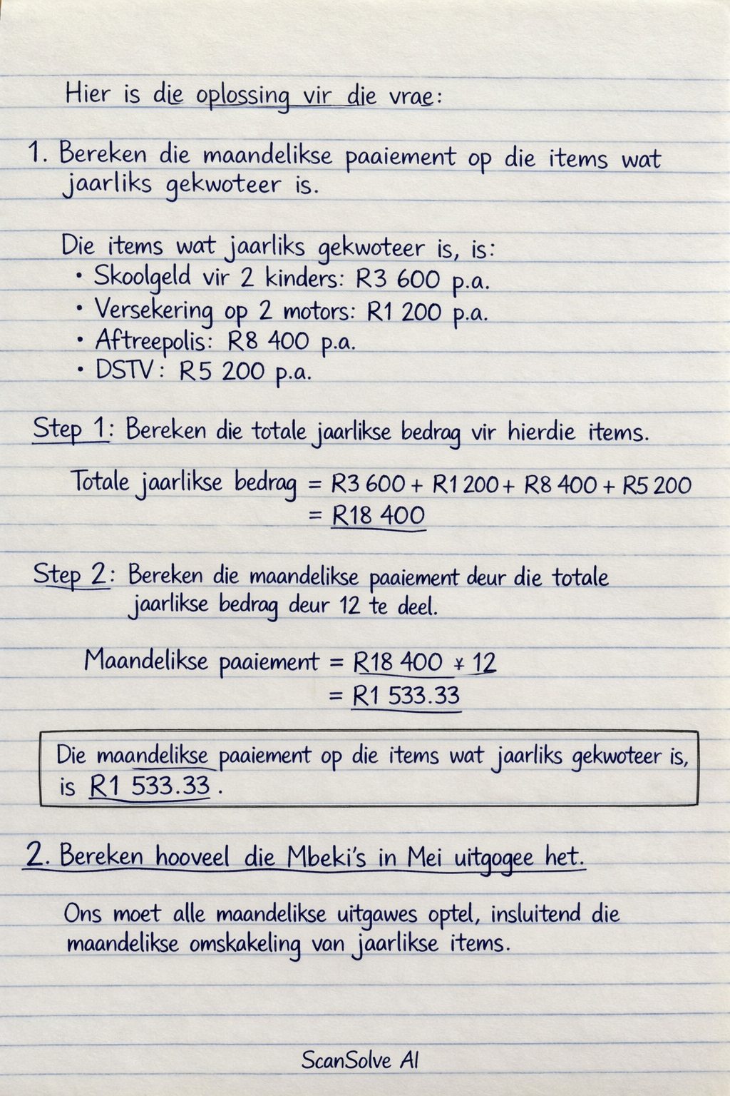 Handwritten step-by-step solution preview