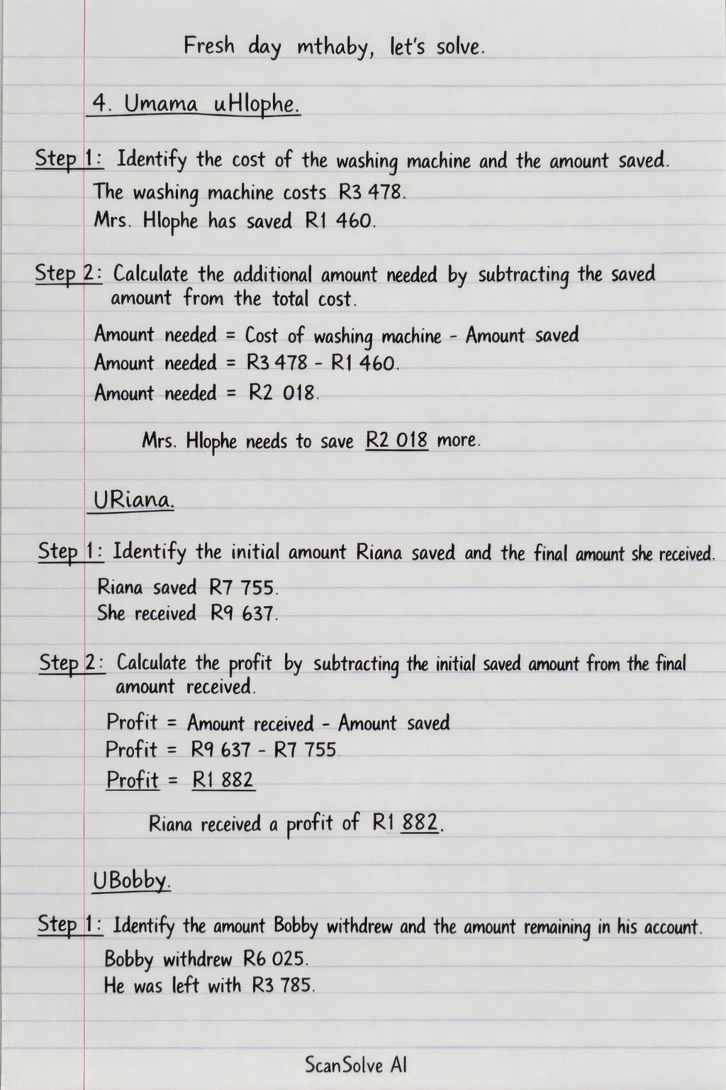 Handwritten step-by-step solution preview