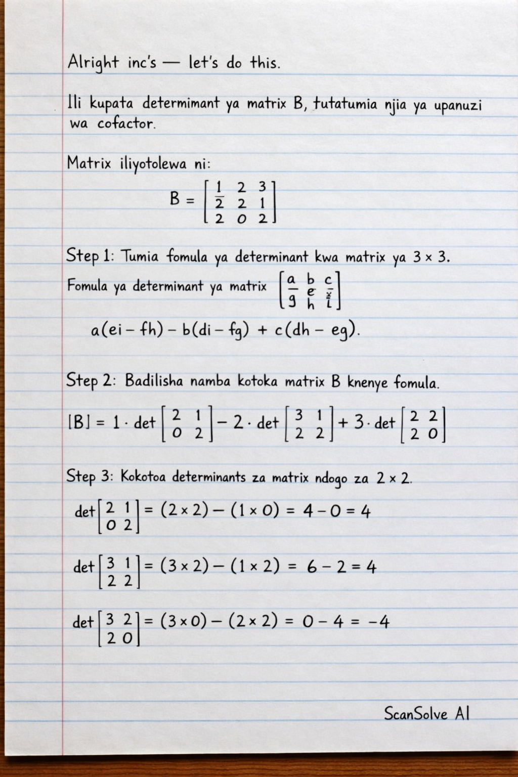 Handwritten step-by-step solution preview