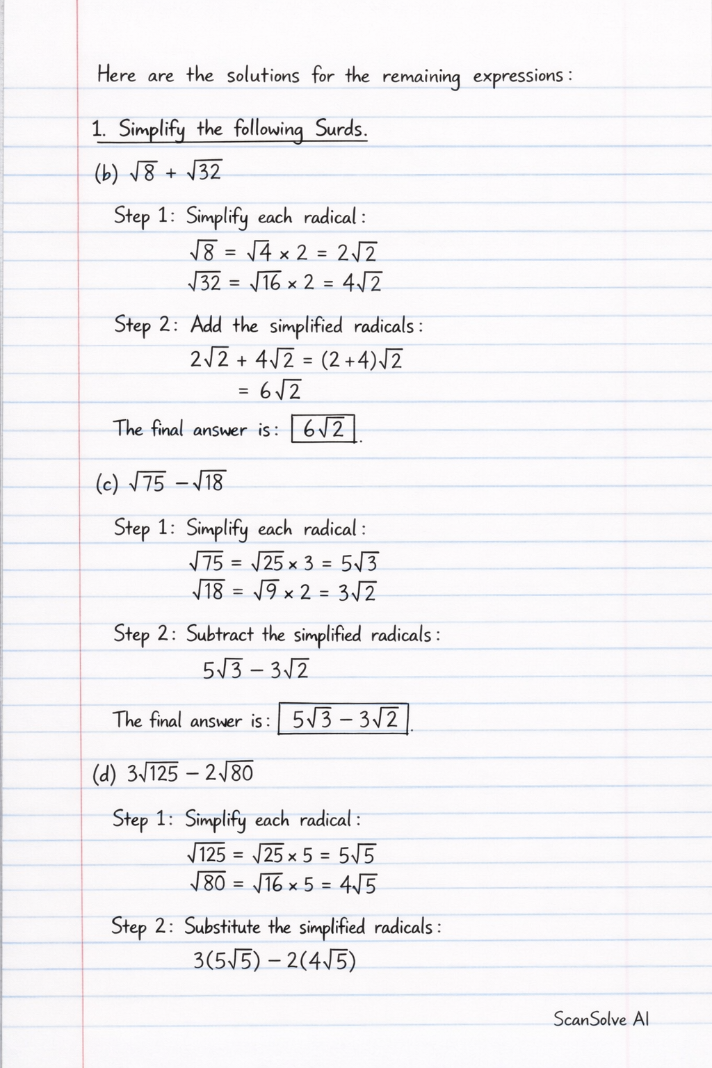 Handwritten step-by-step solution preview
