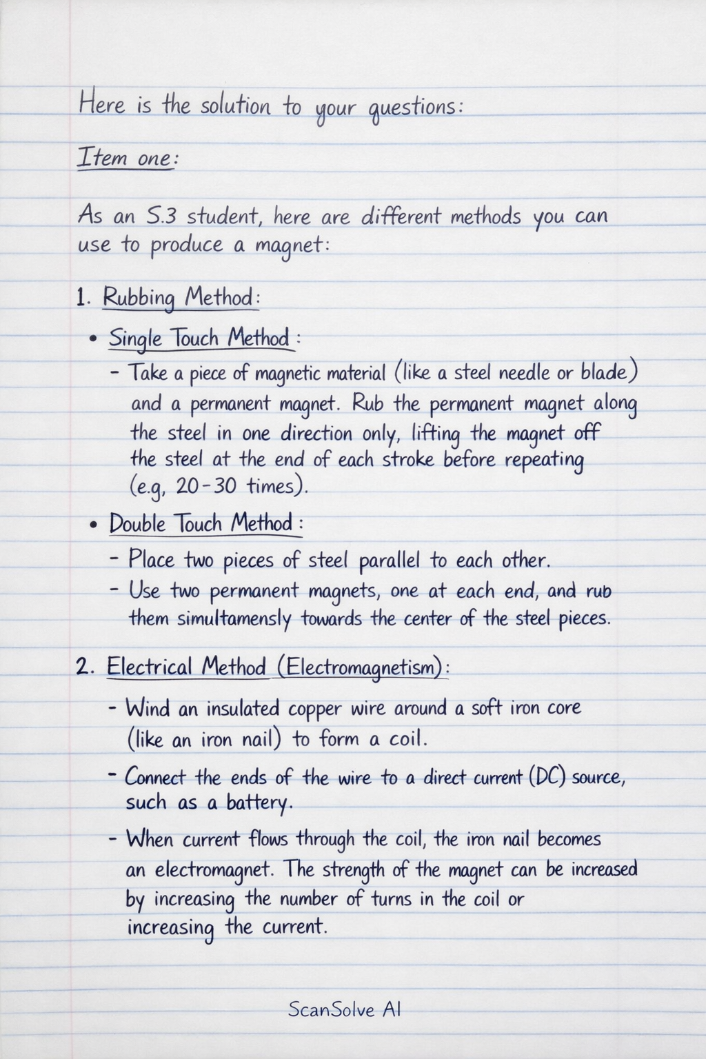 Handwritten step-by-step solution preview