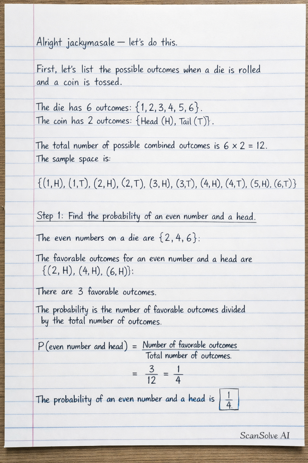 Handwritten step-by-step solution preview