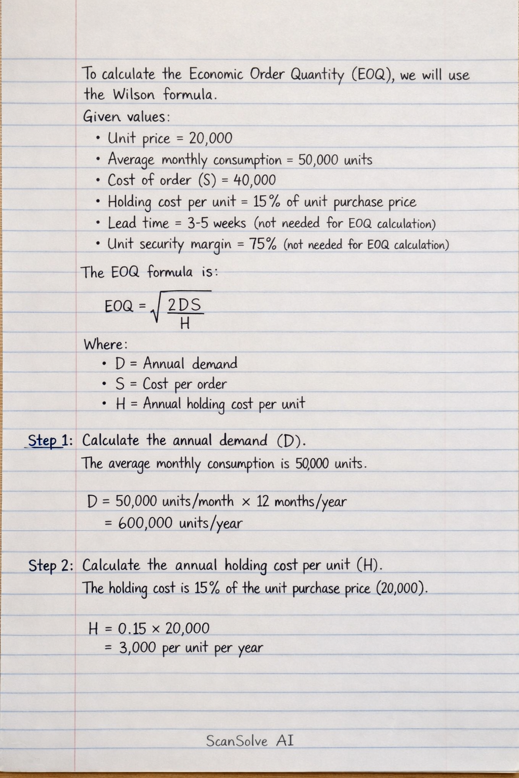 Handwritten step-by-step solution preview