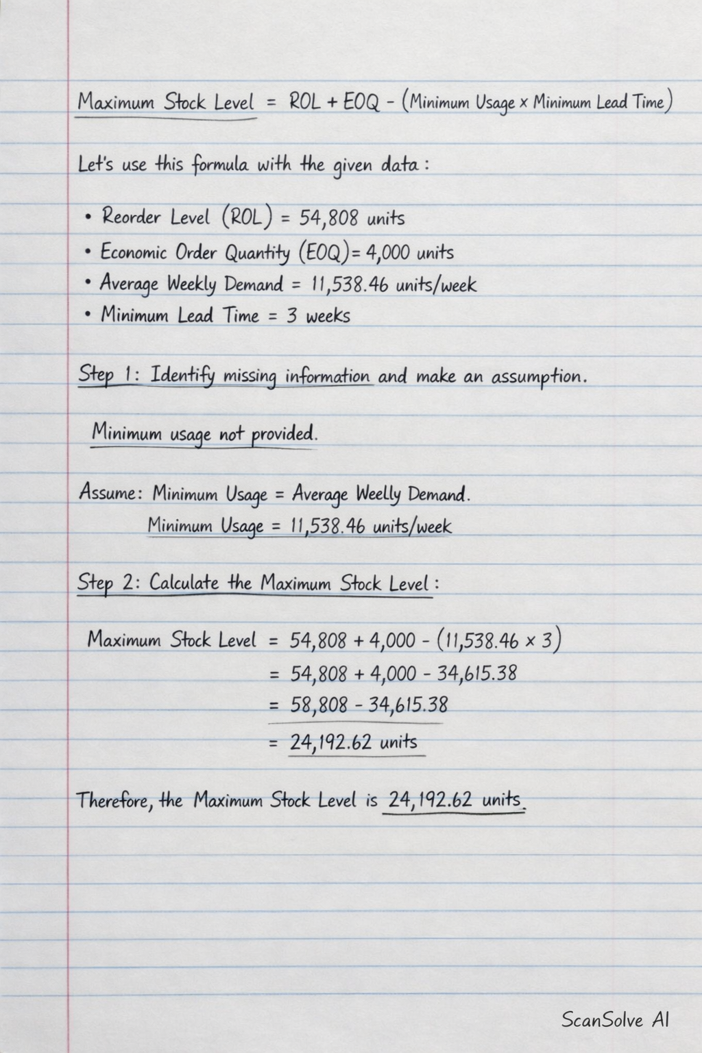 Handwritten step-by-step solution preview
