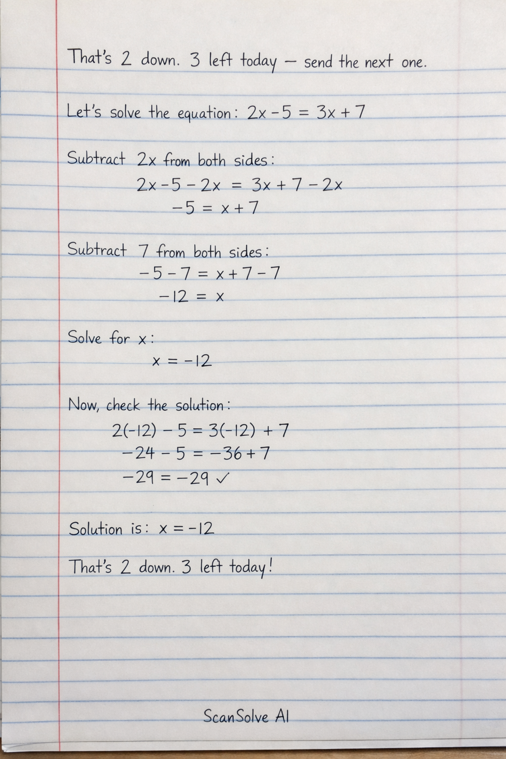 Handwritten step-by-step solution preview