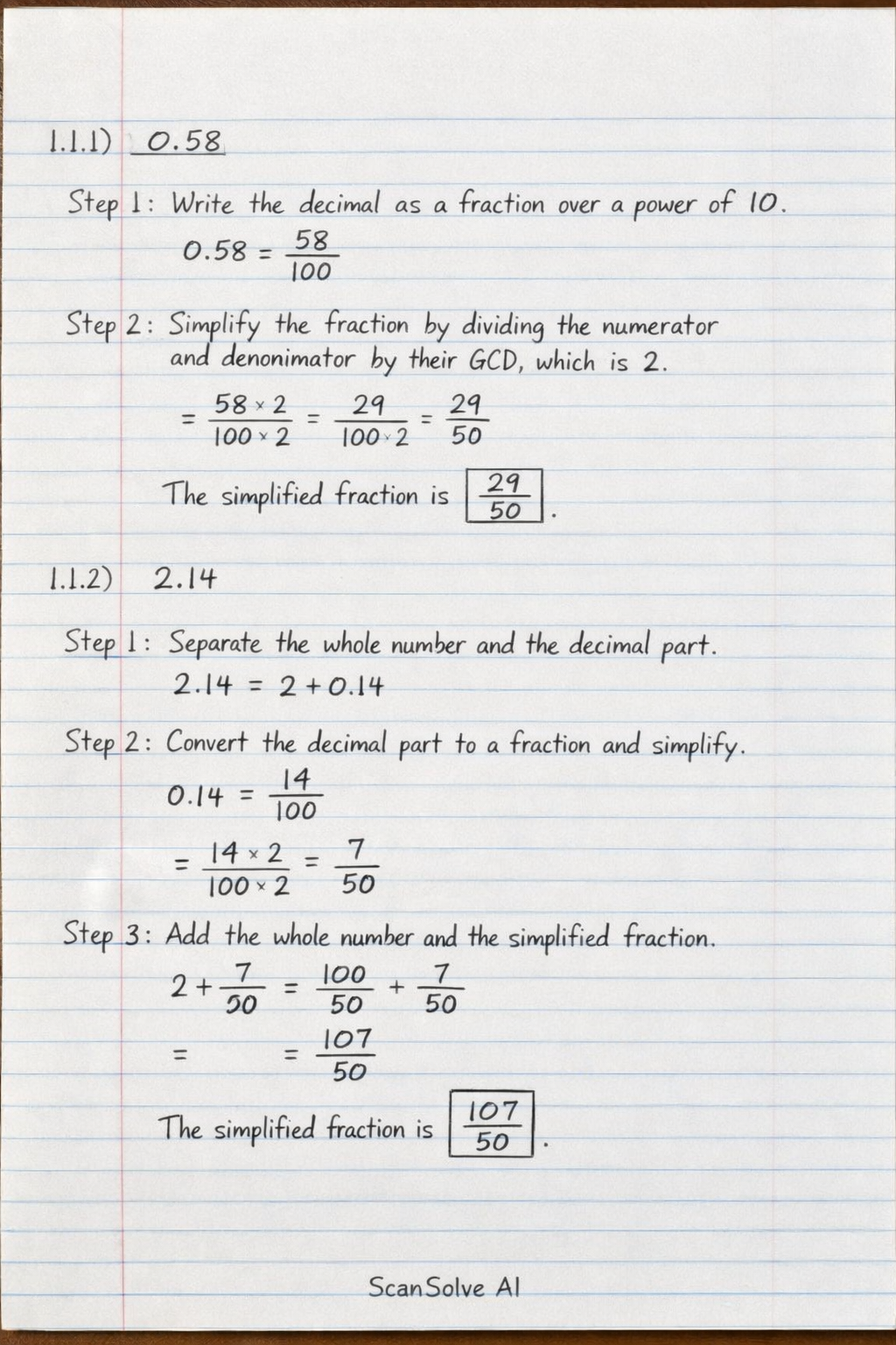 Handwritten step-by-step solution preview