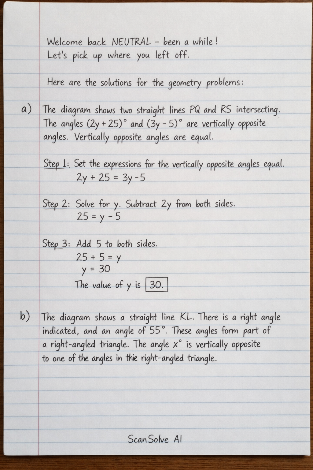 Handwritten step-by-step solution preview