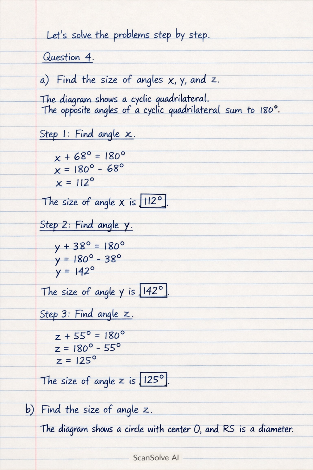 Handwritten step-by-step solution preview