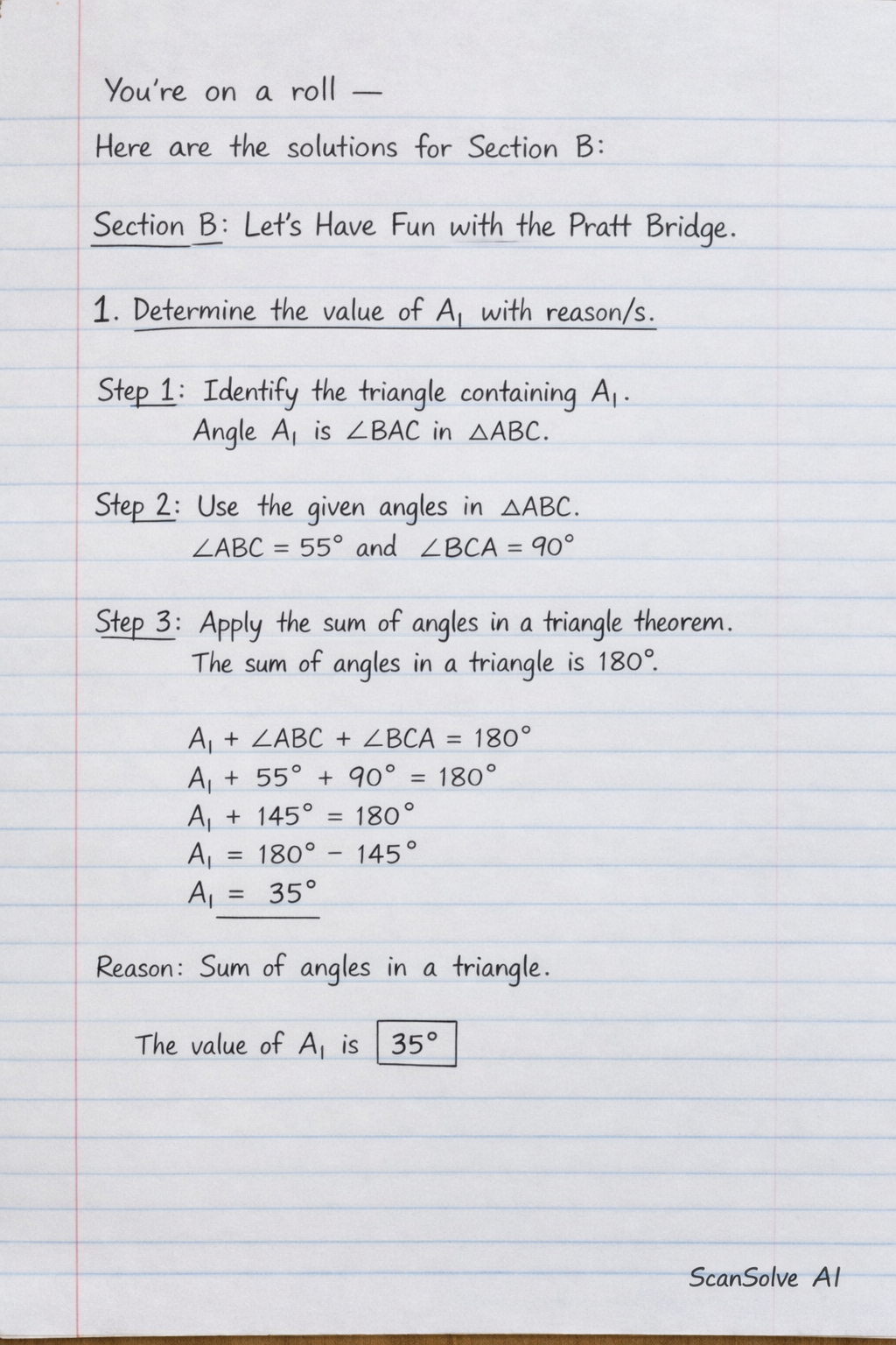 Handwritten step-by-step solution preview