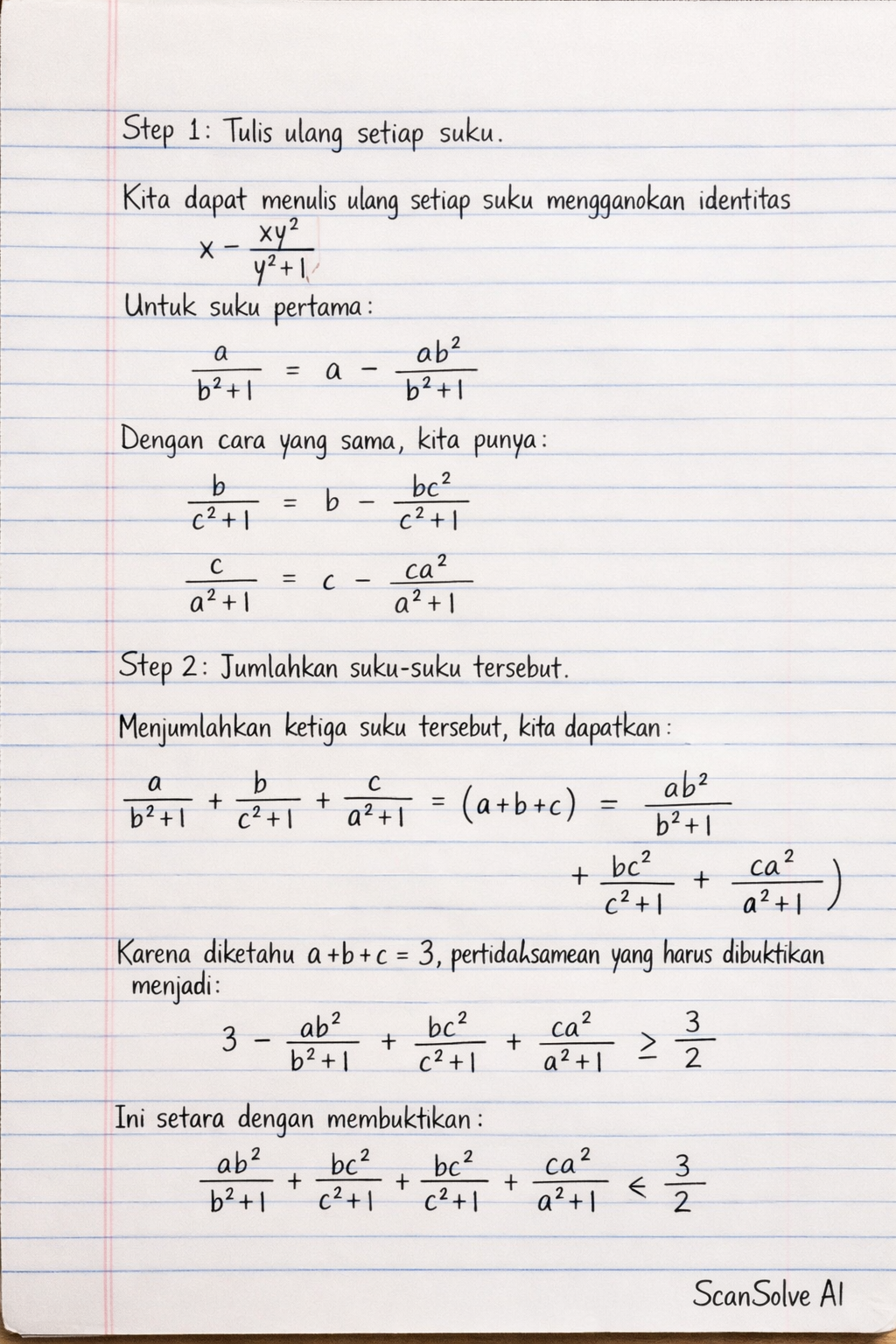 Handwritten step-by-step solution preview