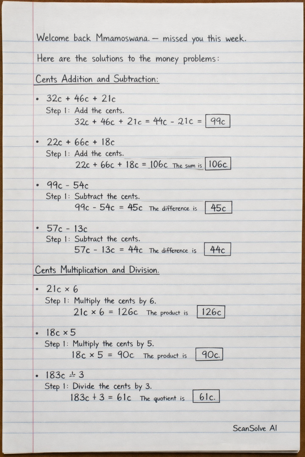 Handwritten step-by-step solution preview