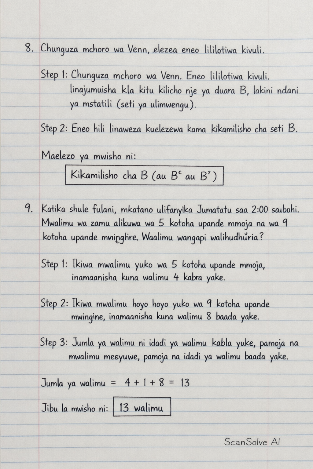 Handwritten step-by-step solution preview