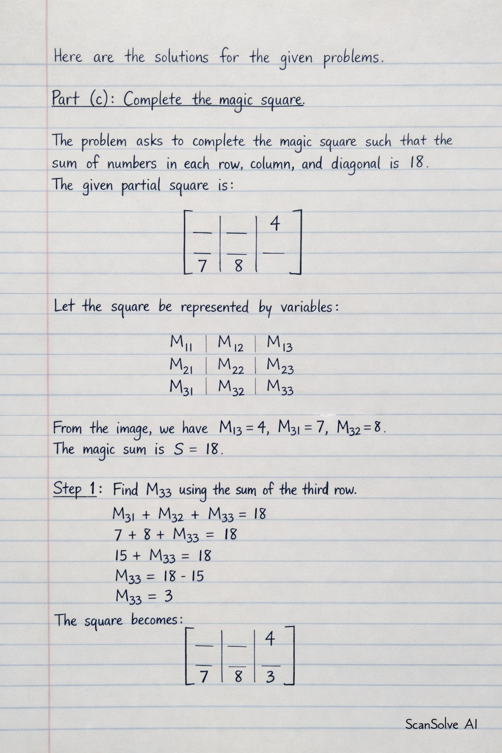 Handwritten step-by-step solution preview