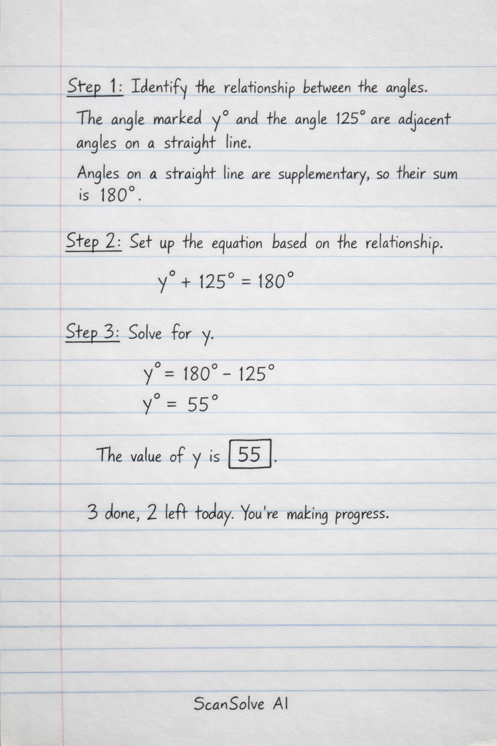 Handwritten step-by-step solution preview