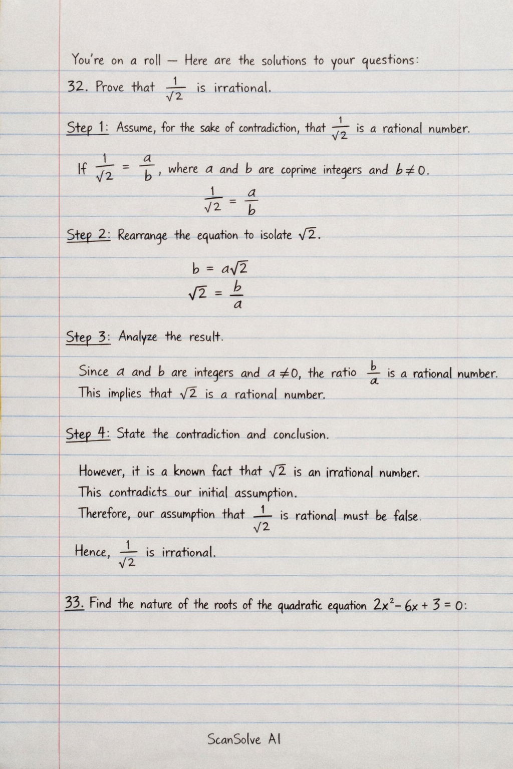 Handwritten step-by-step solution preview