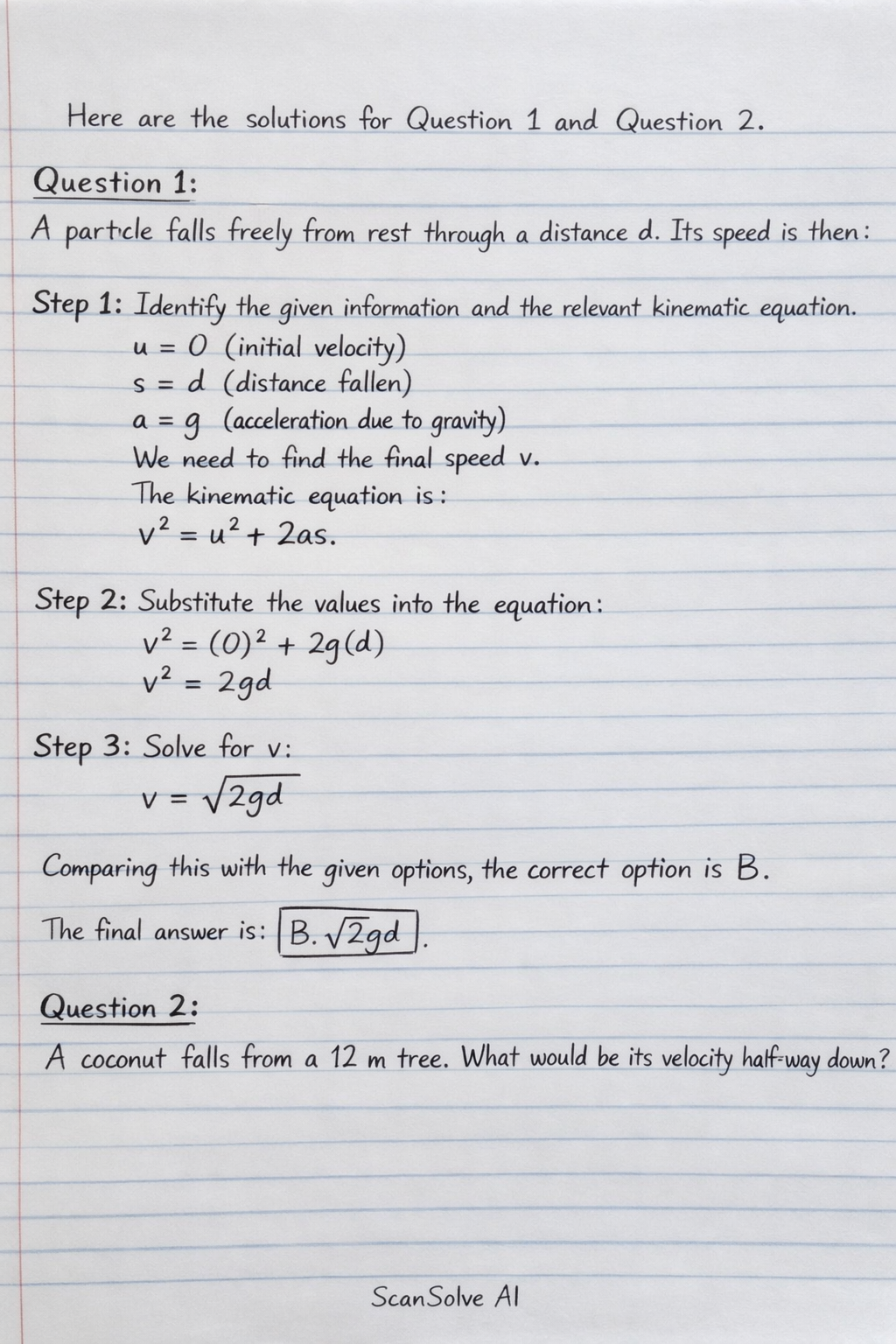 Handwritten step-by-step solution preview