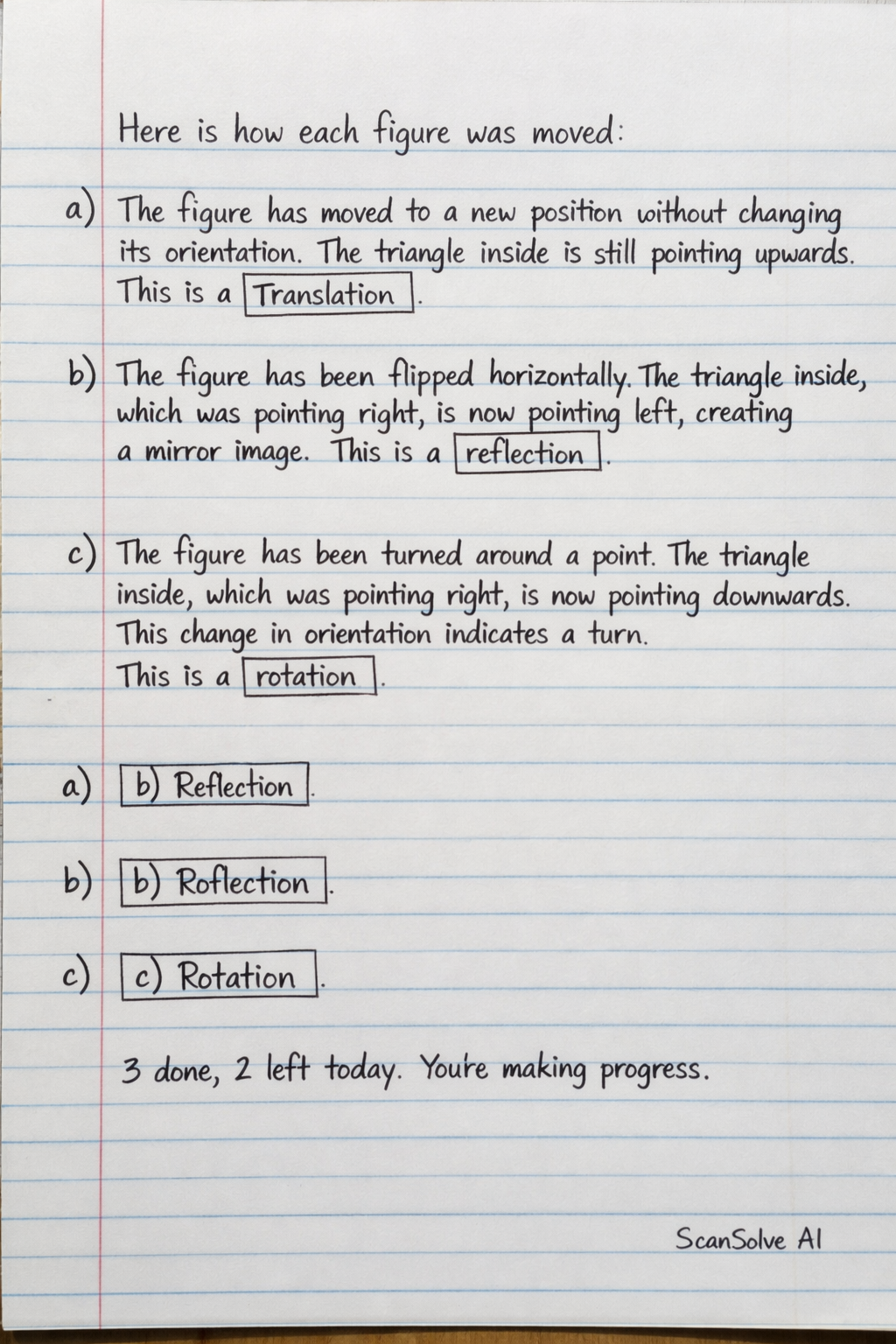 Handwritten step-by-step solution preview