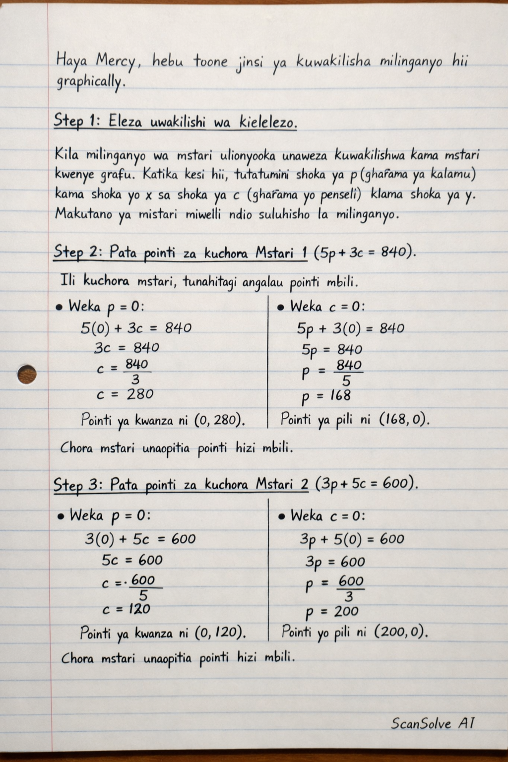 Handwritten step-by-step solution preview
