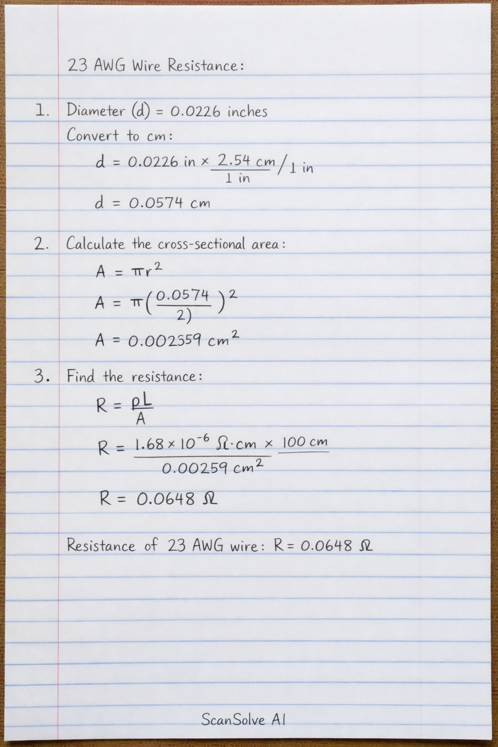 Handwritten step-by-step solution preview