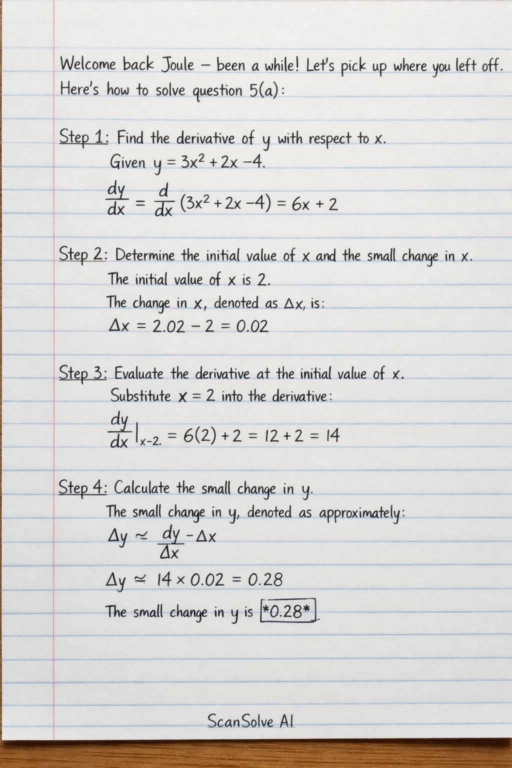 Handwritten step-by-step solution preview