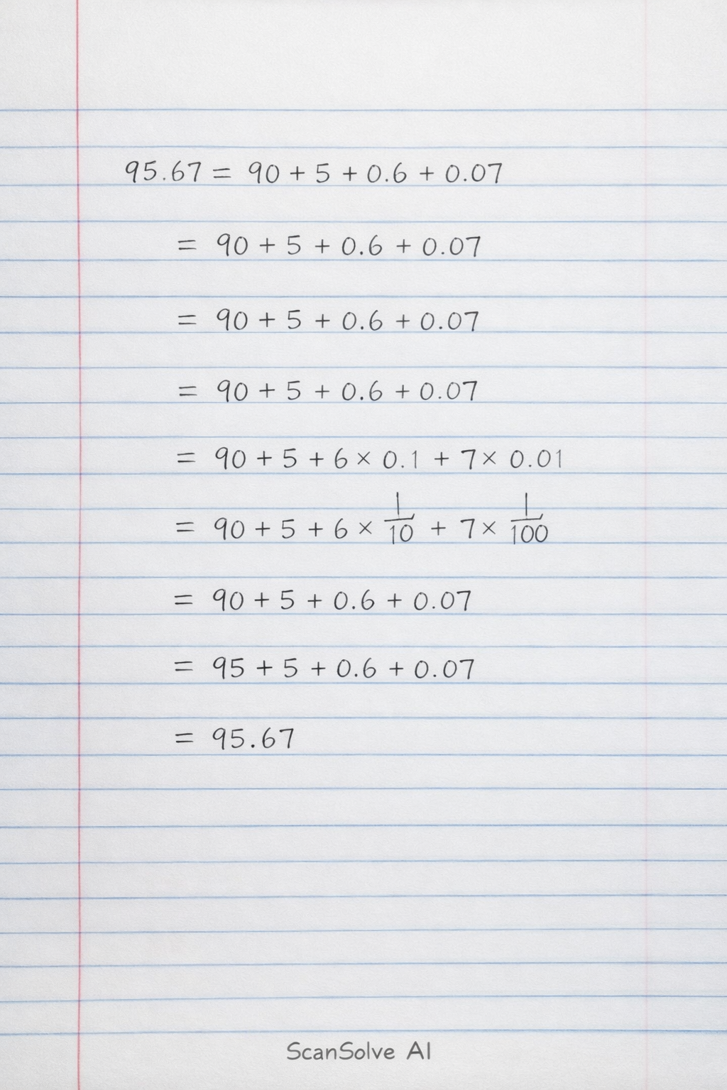 Handwritten step-by-step solution preview
