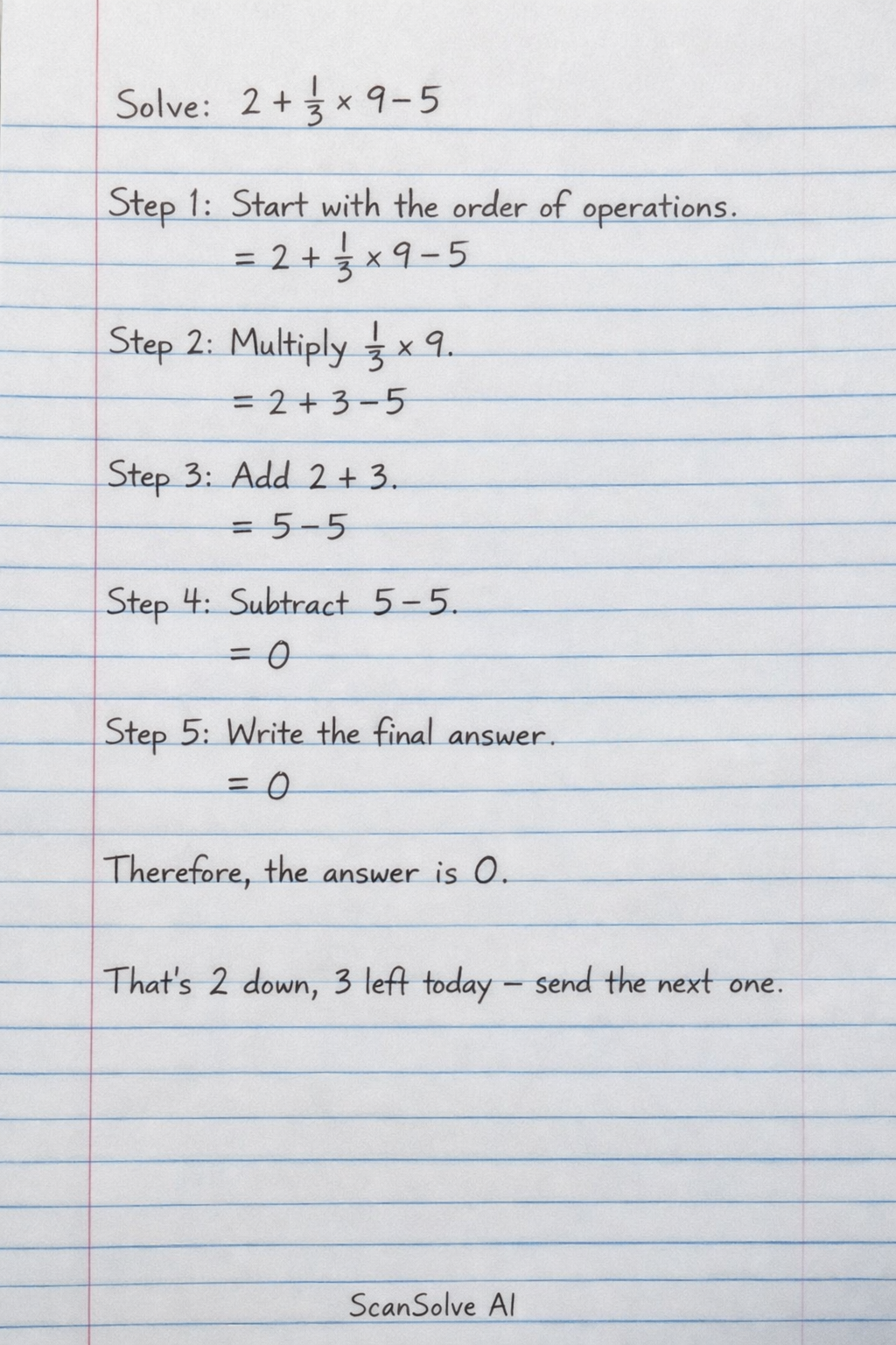 Handwritten step-by-step solution preview
