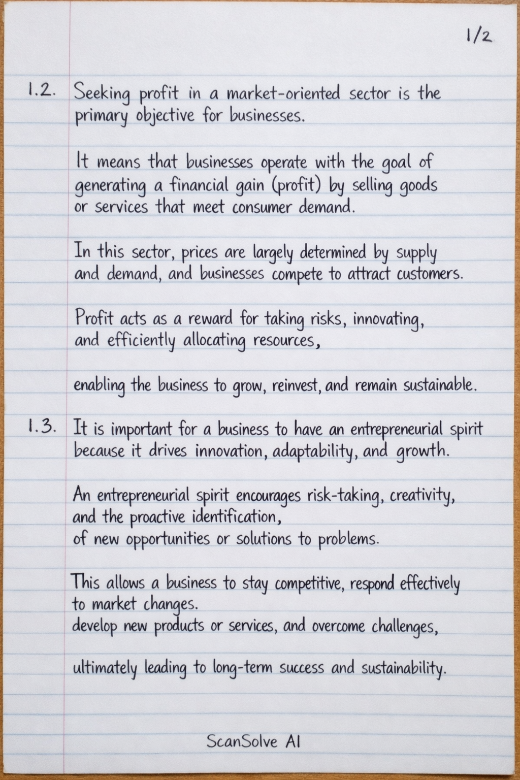 Handwritten step-by-step solution preview