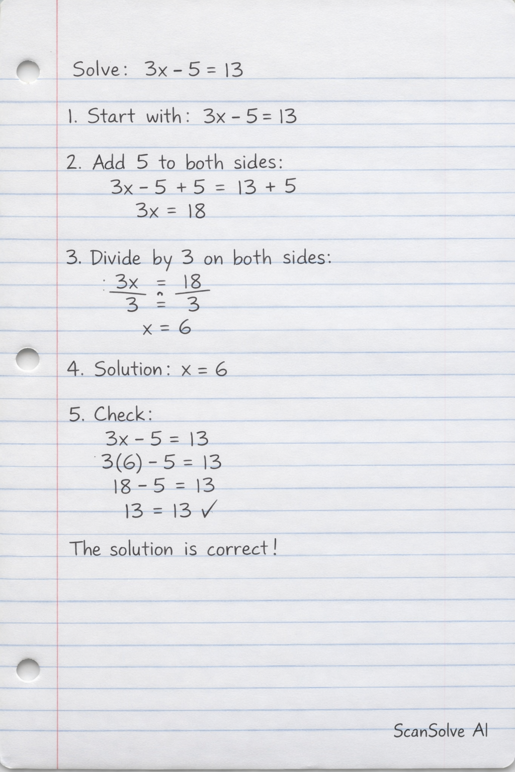 Handwritten step-by-step solution preview