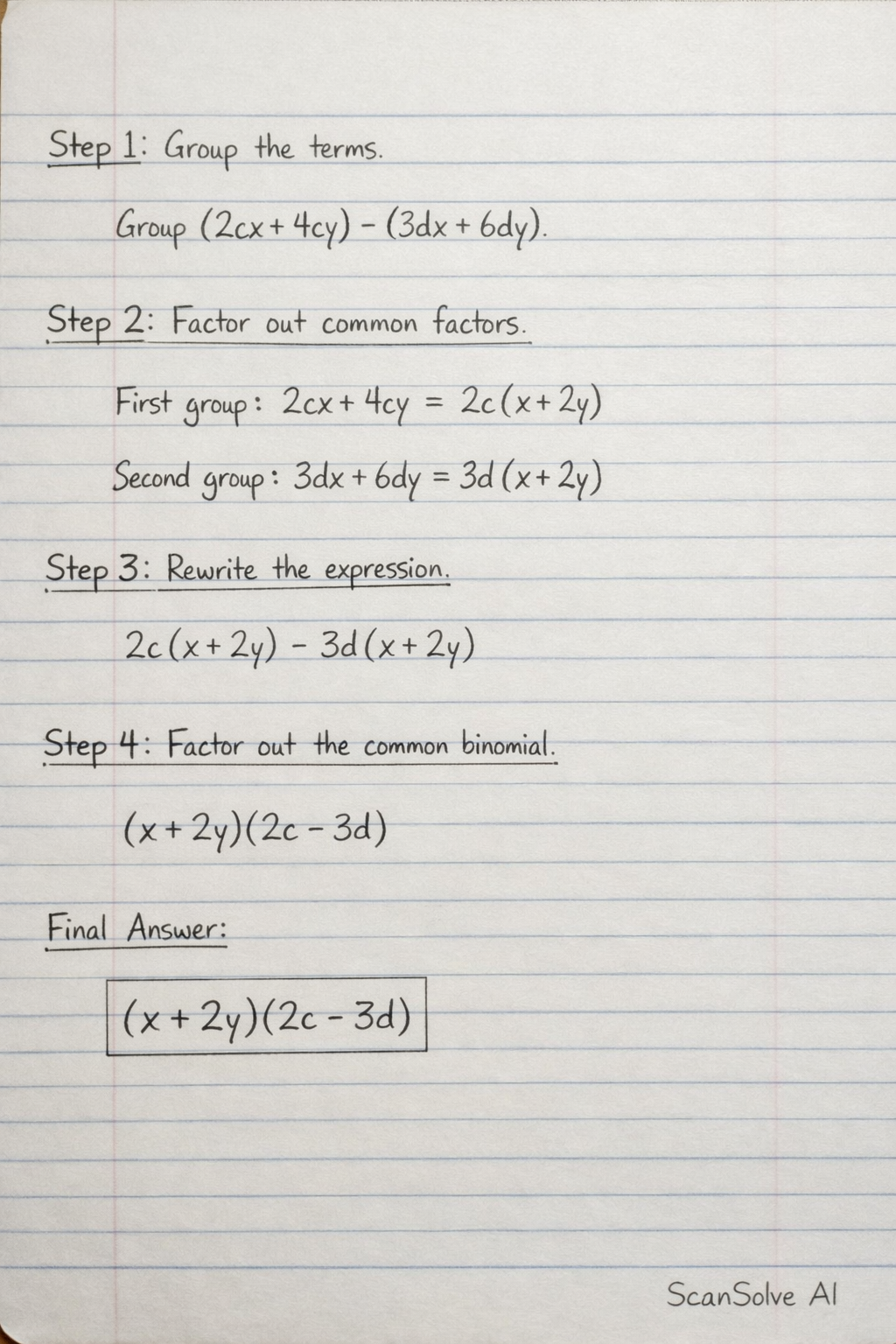 Handwritten step-by-step solution preview
