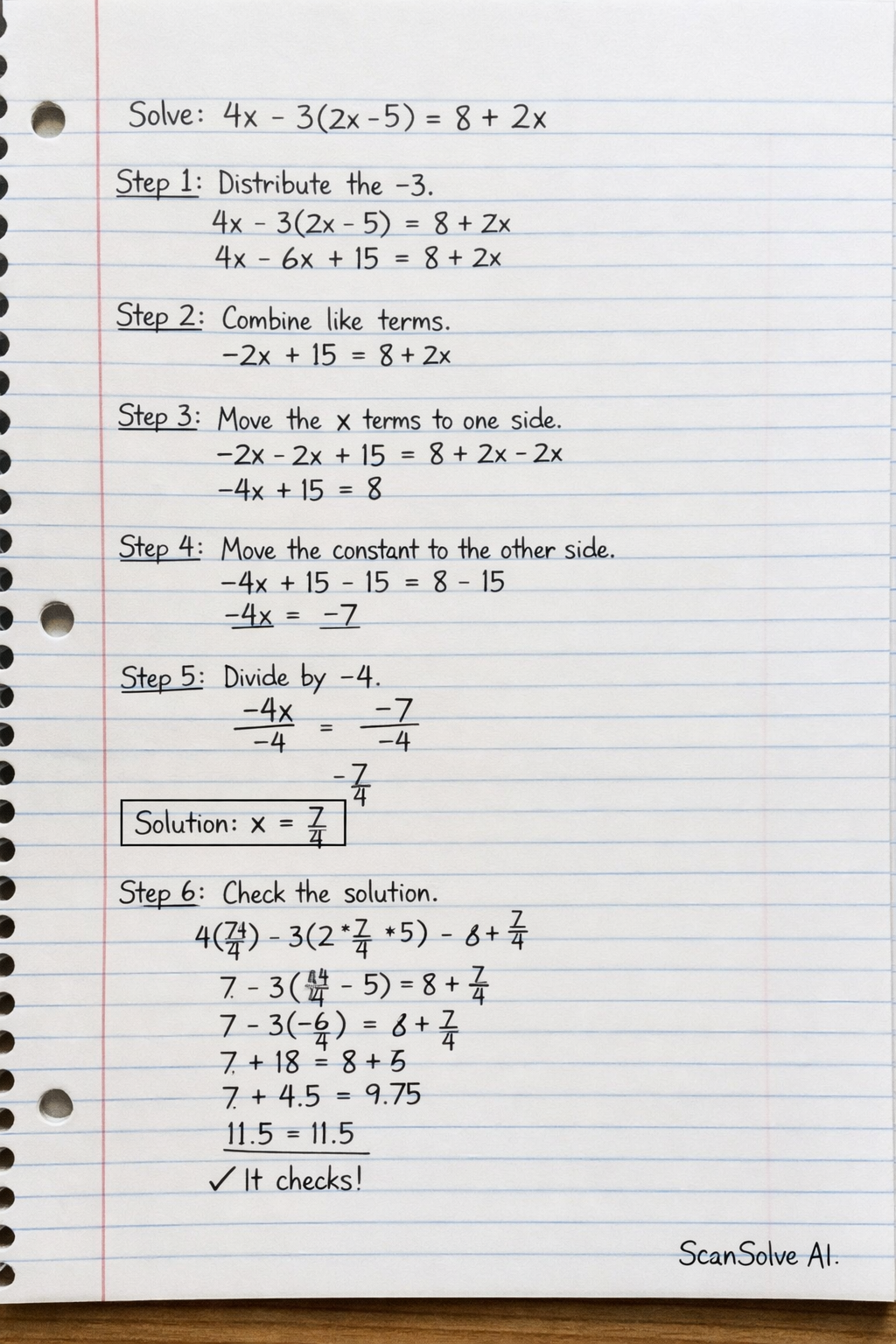 Handwritten step-by-step solution preview