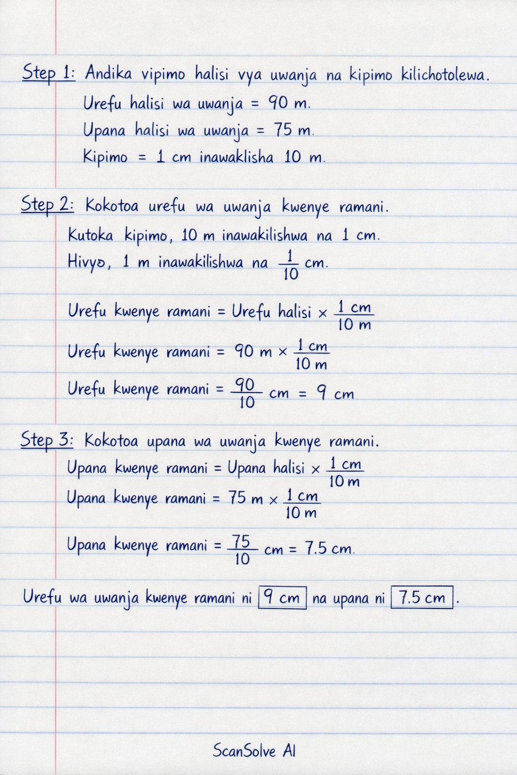 Handwritten step-by-step solution preview