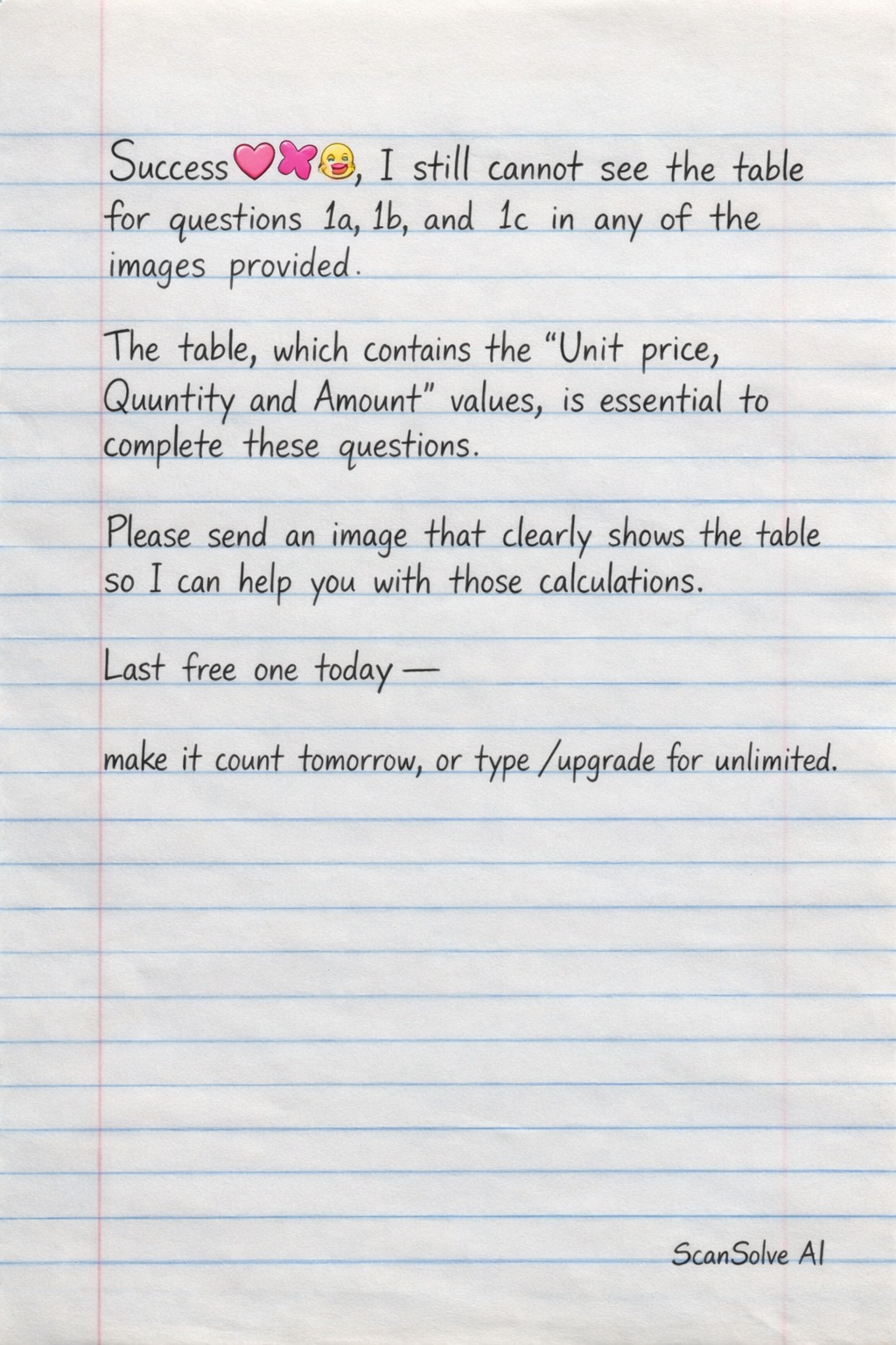 Handwritten step-by-step solution preview