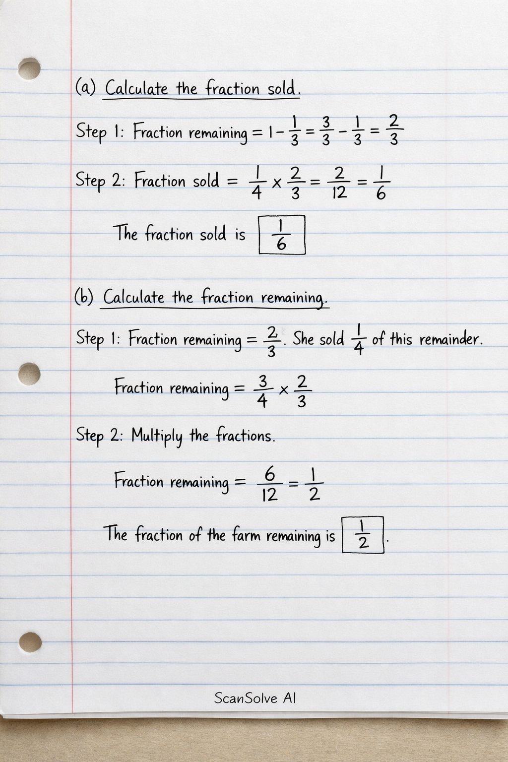 Handwritten step-by-step solution preview
