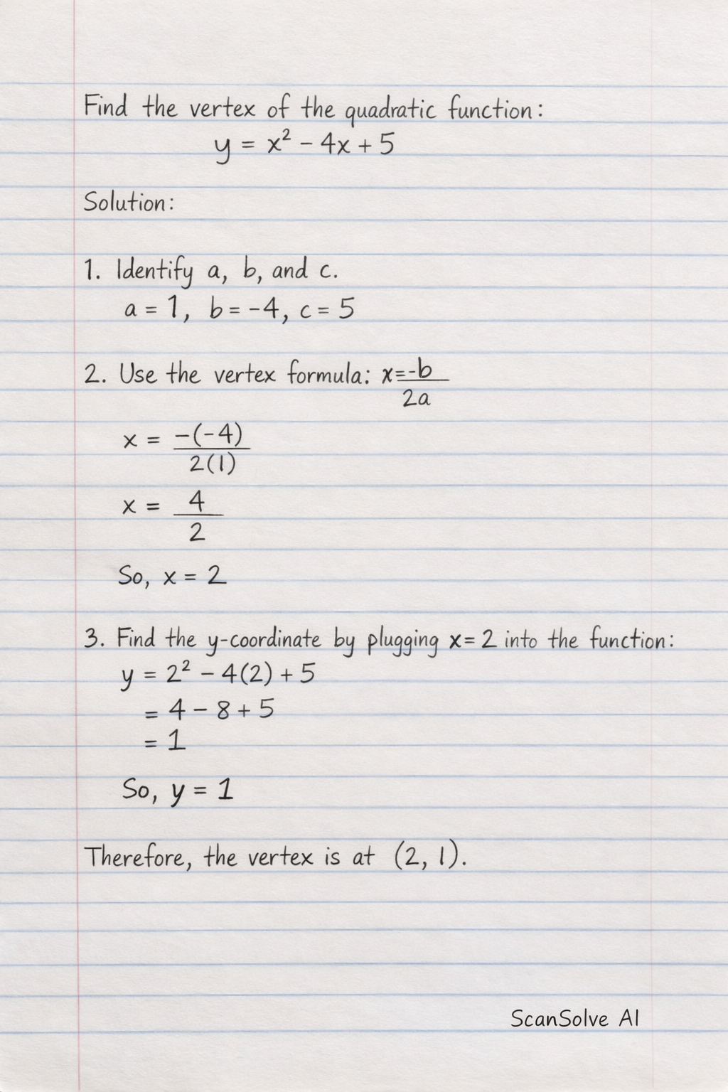 Handwritten step-by-step solution preview