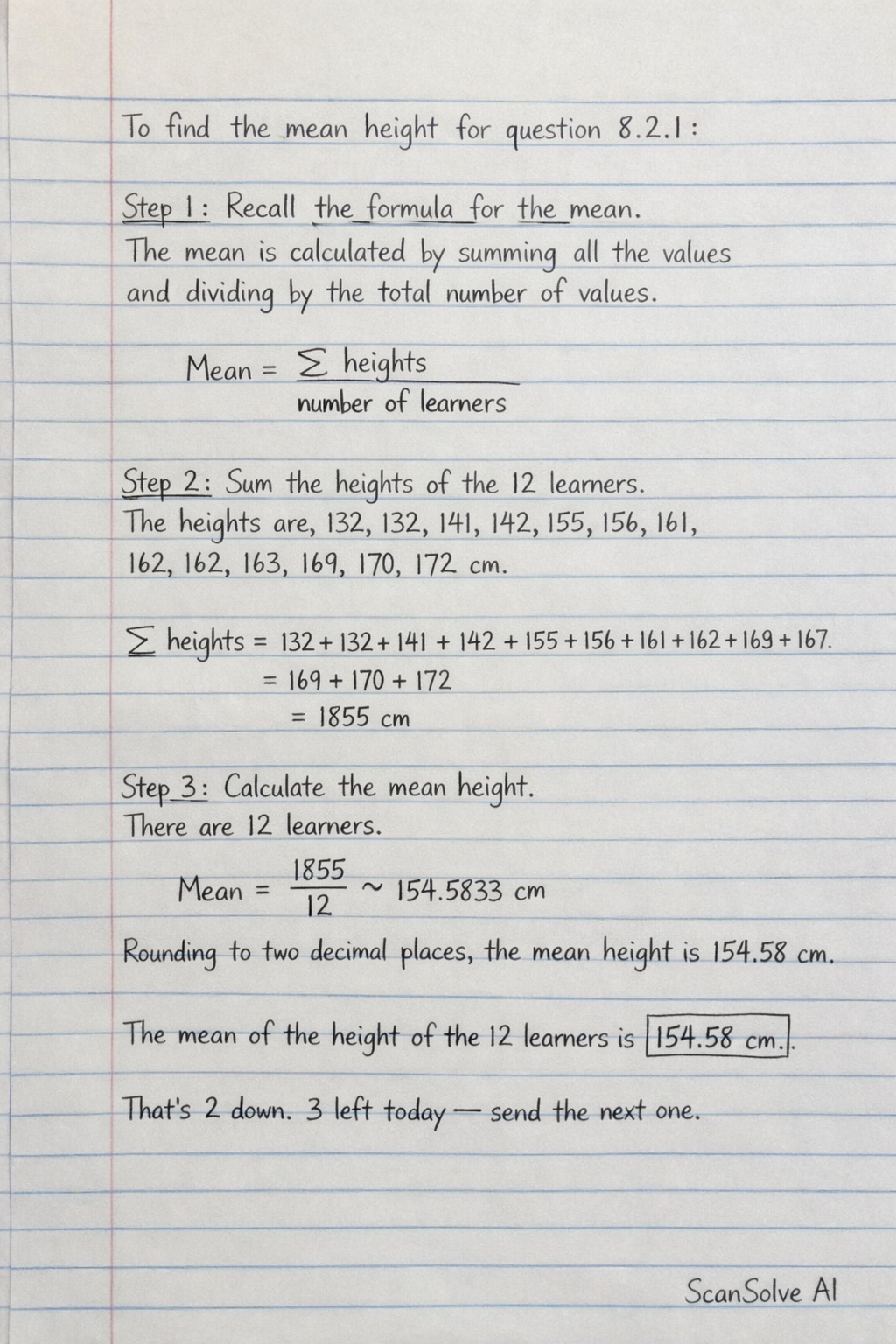 Handwritten step-by-step solution preview