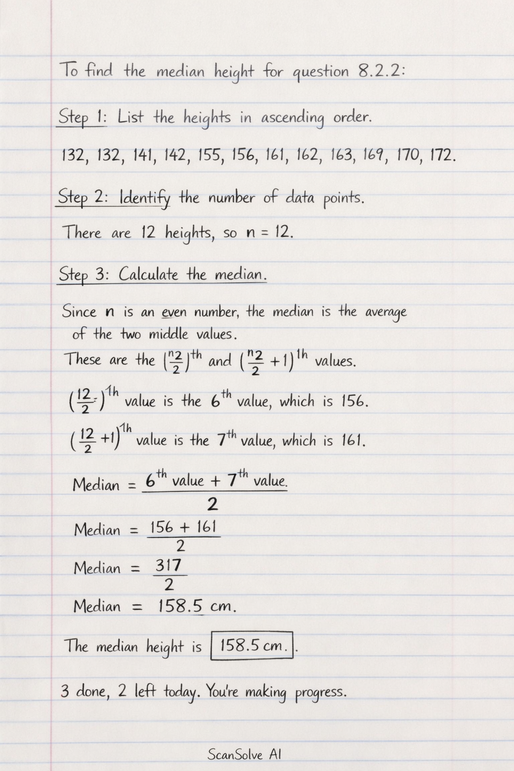 Handwritten step-by-step solution preview