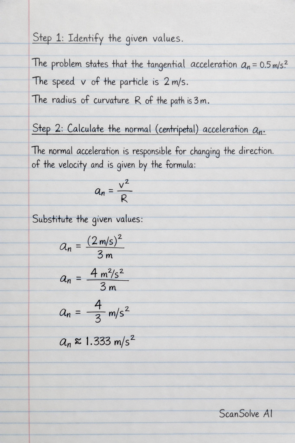 Handwritten step-by-step solution preview