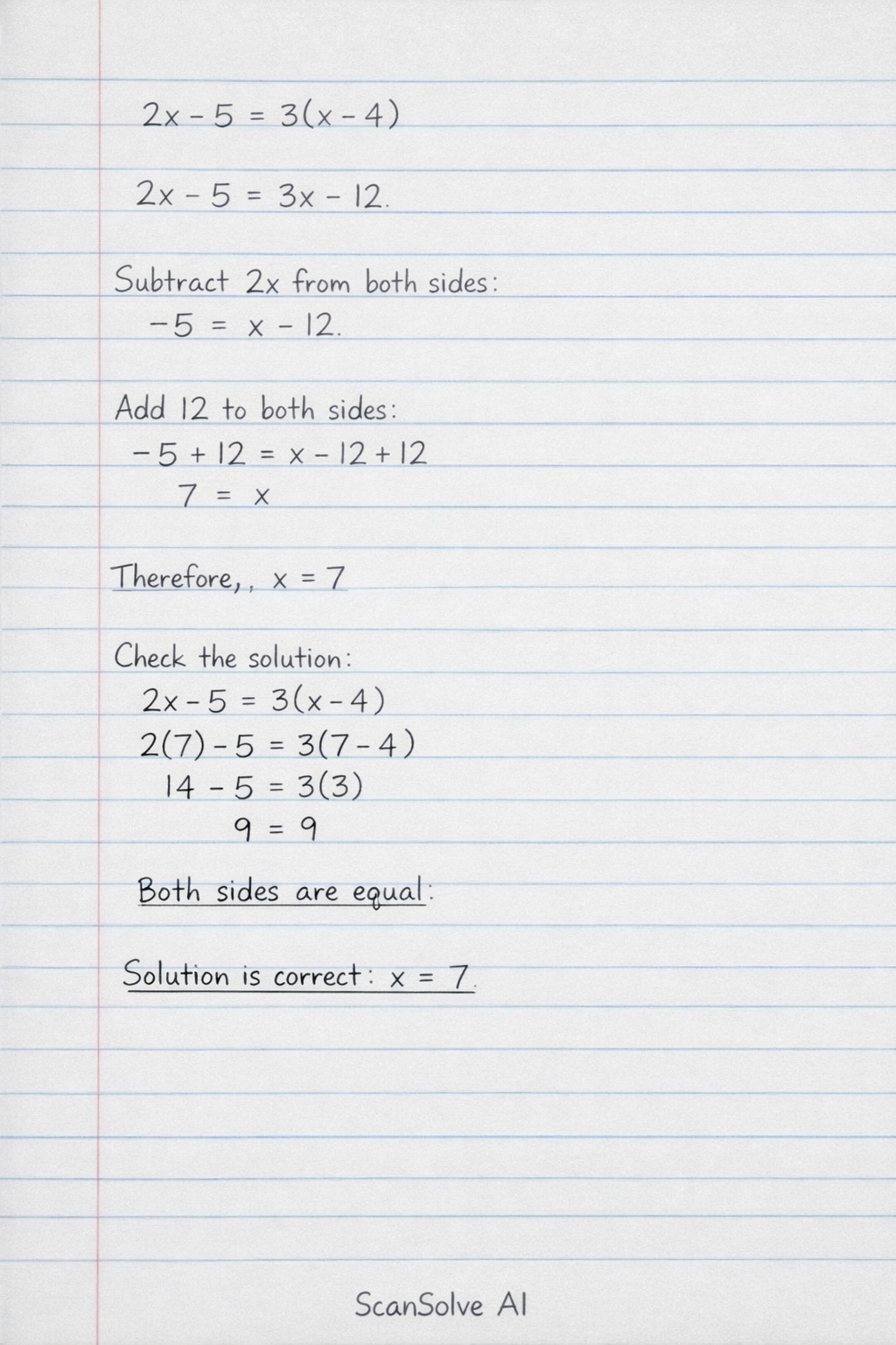 Handwritten step-by-step solution preview